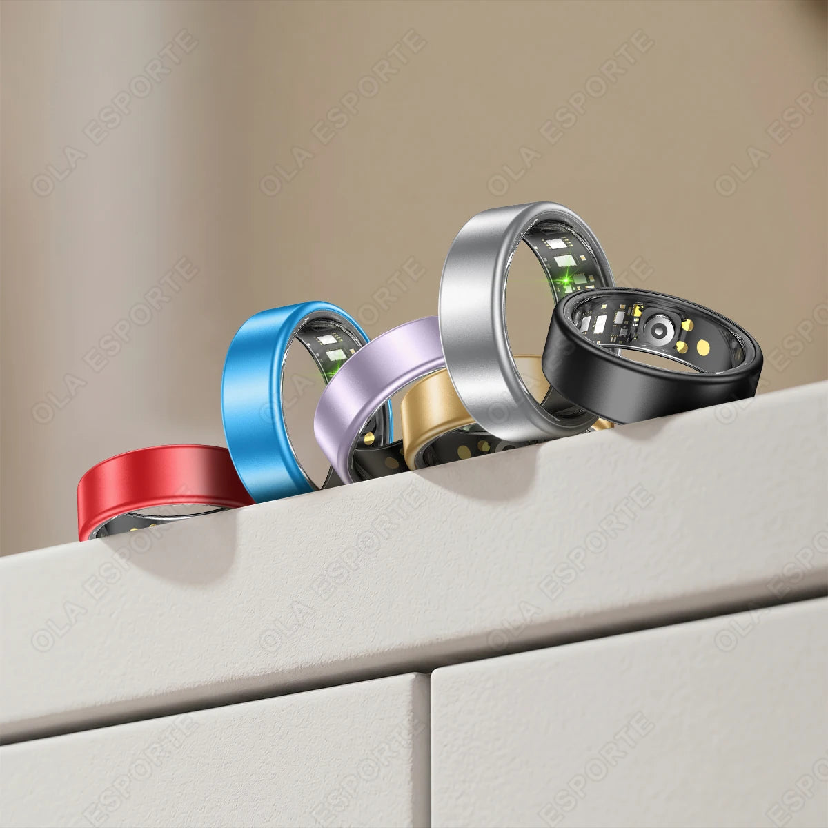 Bague connectée R10 avec étui de rangement homme/femme