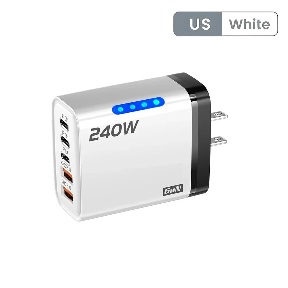 5 In 1 GaN 240W USB C Fast Charging