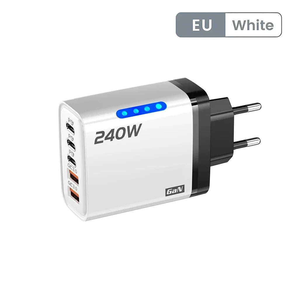 5 In 1 GaN 240W USB C Fast Charging