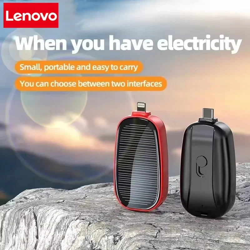 Mini batterie externe solaire Porte-clés Lenovo 1200 mAh - Batterie de secours