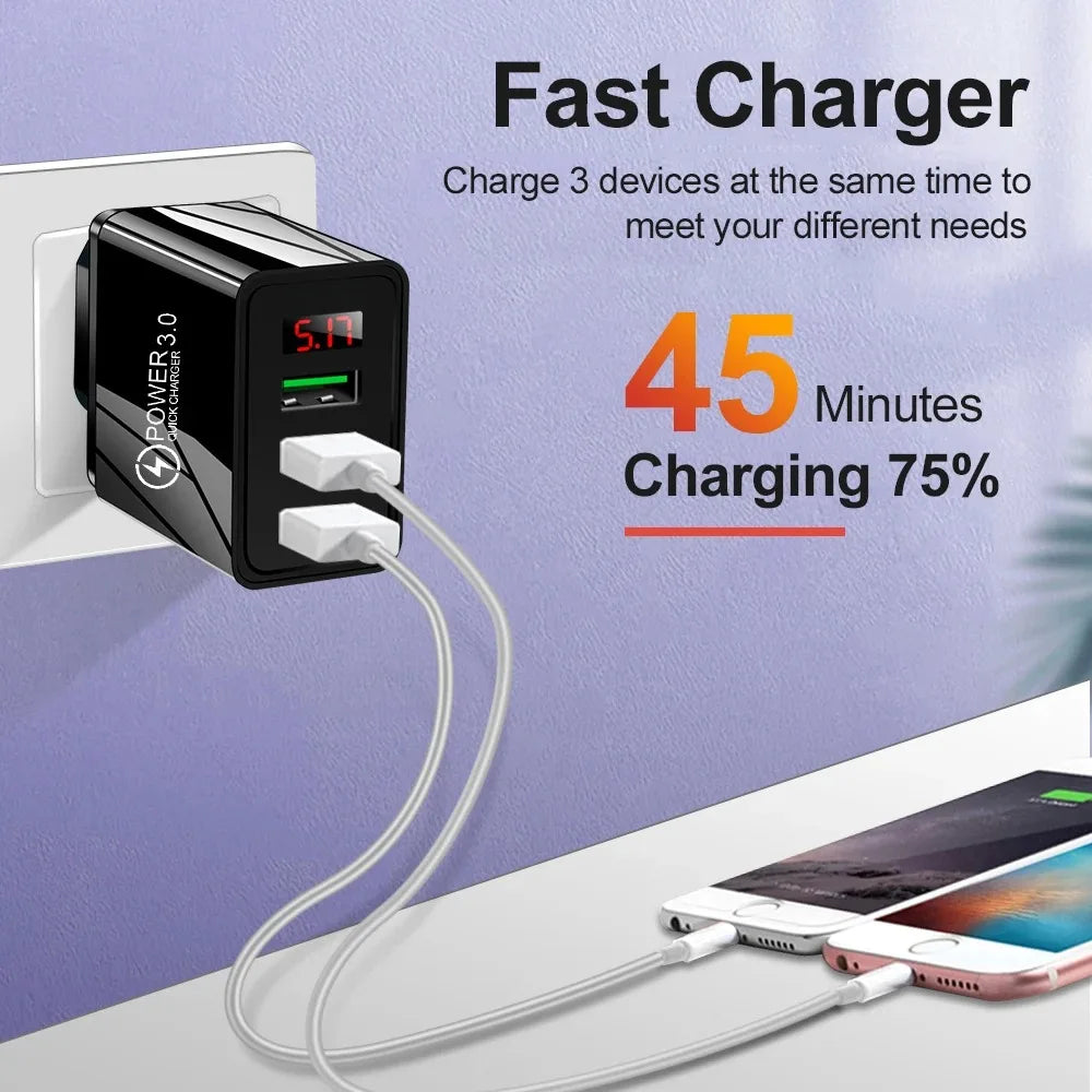 USB Charger 3 Ports