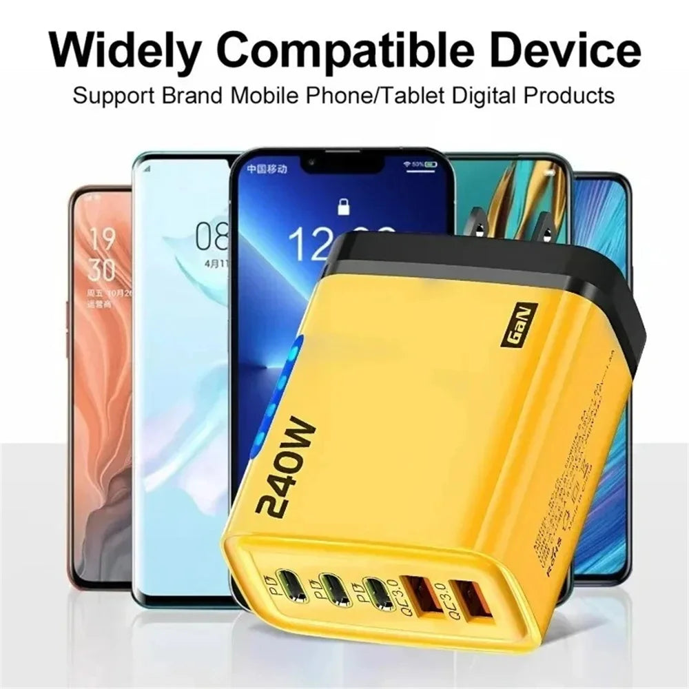 5 In 1 GaN 240W USB C Fast Charging