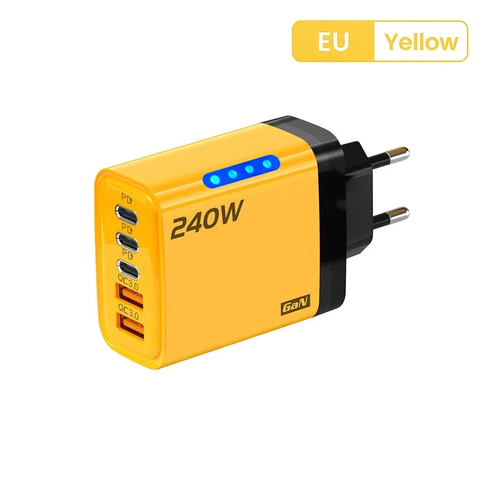 5 In 1 GaN 240W USB C Fast Charging