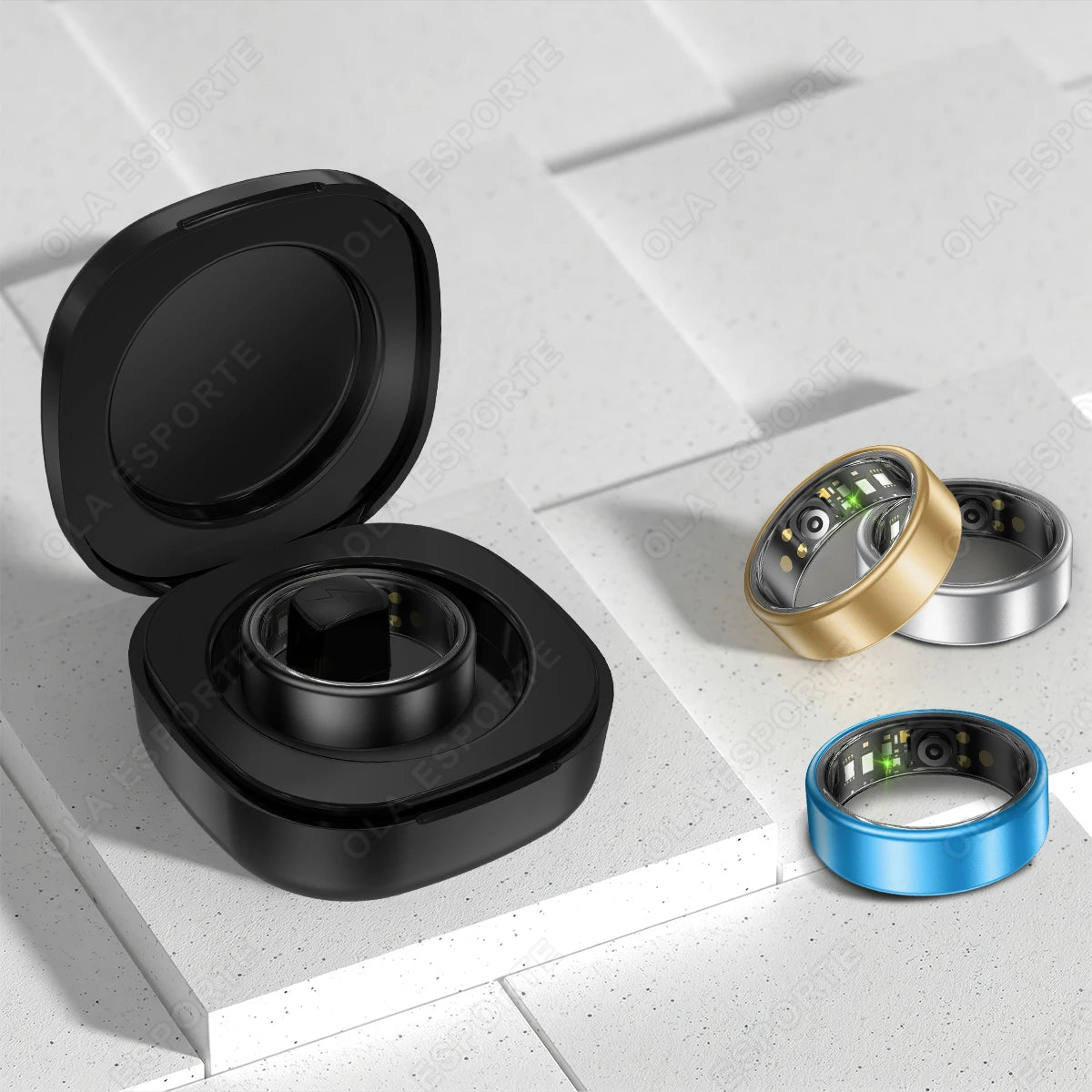 Bague connectée R10 avec étui de rangement homme/femme