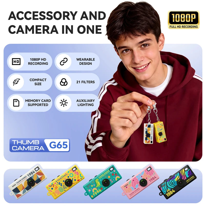 Mini Caméra Numérique Rétro G62 1080P - Appareil Photo & Vidéo portable - LENOVO