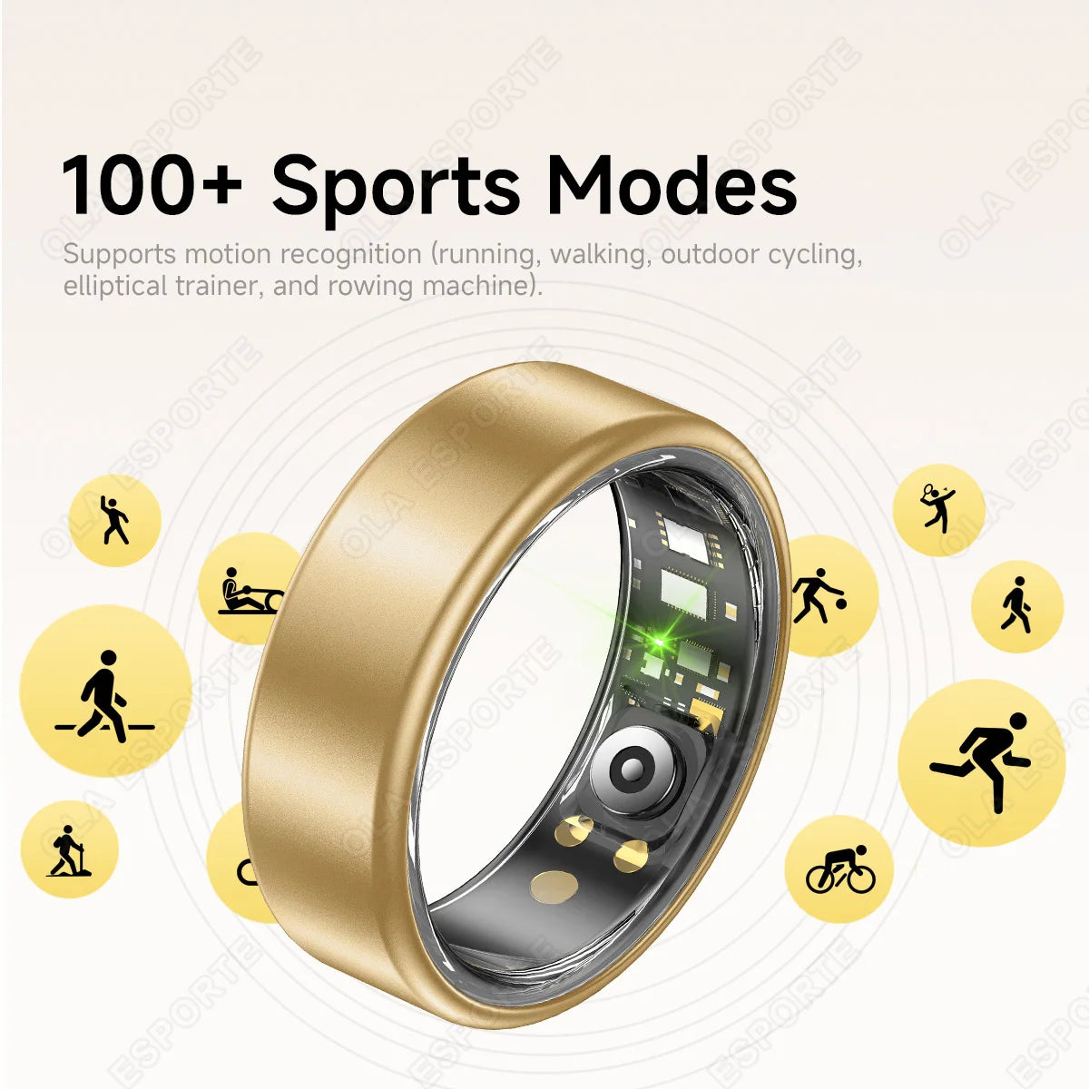 Bague connectée R10 avec étui de rangement homme/femme