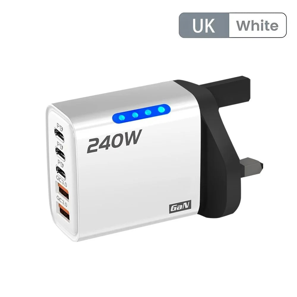 5 In 1 GaN 240W USB C Fast Charging
