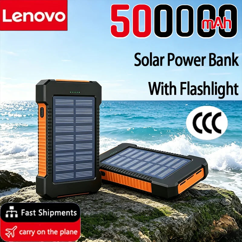 Lenovo 500000mAh Solar Power Bank