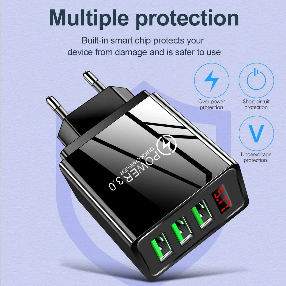 USB Charger 3 Ports