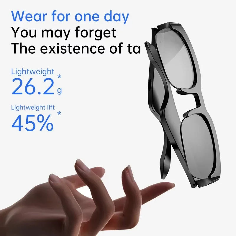 Lunettes Intelligentes Lenovo- Bluetooth-Traduction en temps réel, Conduction Osseuse & Audio
