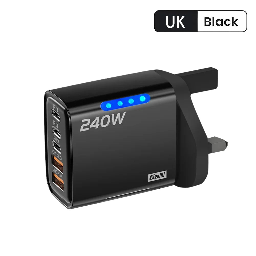 5 In 1 GaN 240W USB C Fast Charging