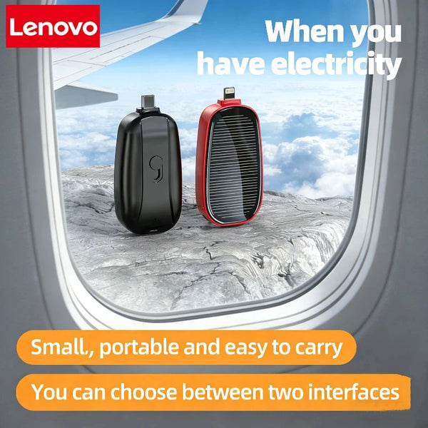Mini Batterie Externe Solaire Porte-clés 1200 mAh Lenovo